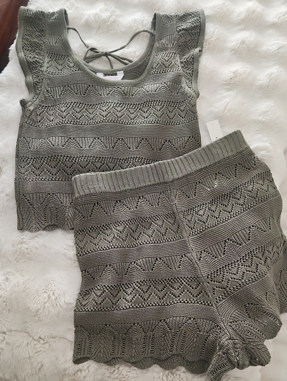 NWT Crochet Short Set